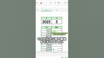 【絶対に見るべきexcel時短術】日付も曜日も自動化!?最強の日付入力関数2種 #excel