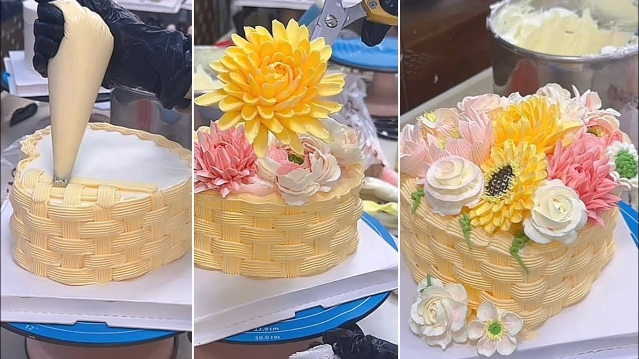 STUNNING Floral Basket Cake Design – This is PERFECTION!