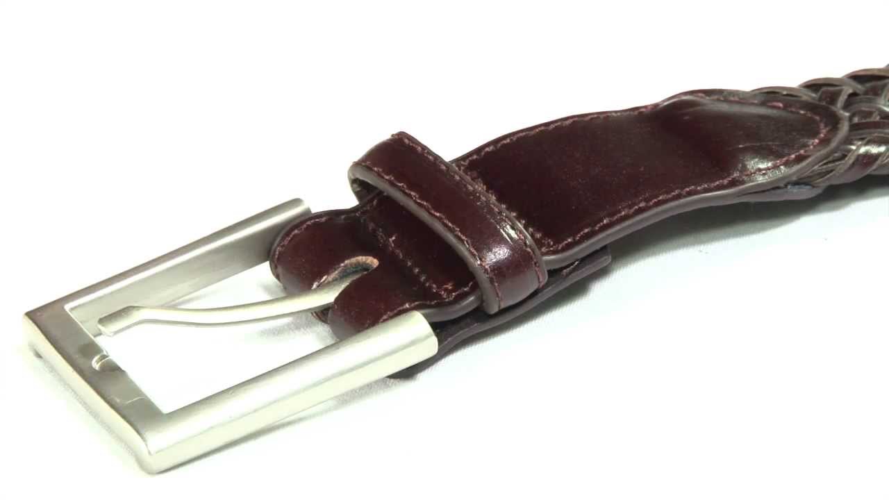 Plaited Leather Brown Belt