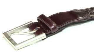 Plaited Leather Brown Belt