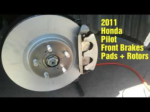2011 Honda Pilot Front Brakes. Pads + Rotors - YouTube