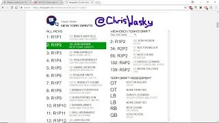 New York Giants 2018 Mock Draft 1.0 using Fanspeak's On the Clock NFL Mock Draft Simulator