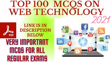 Top 100 Web Technology Mcqs 2021 With pdf link(Description) For all Exams| #web_technology_mcqs