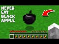 never EAT this BLACK APPLE in Minecraft! SCARRY APPLE DIMENSION! Meme Minecraft Animation