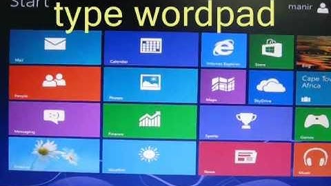 How To Open Wordpad in Windows 8