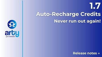 Arty 1.7 – Auto-Recharge Credits: Never Run Out of AI Credits Again (Full Walkthrough)
