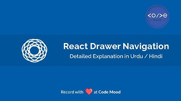 Drawer Navigator in React Navigation v5 in React Native | Hindi/Urdu Tutorial
