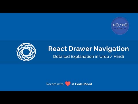 Drawer Navigator in React Navigation v5 in React Native | Hindi/Urdu Tutorial