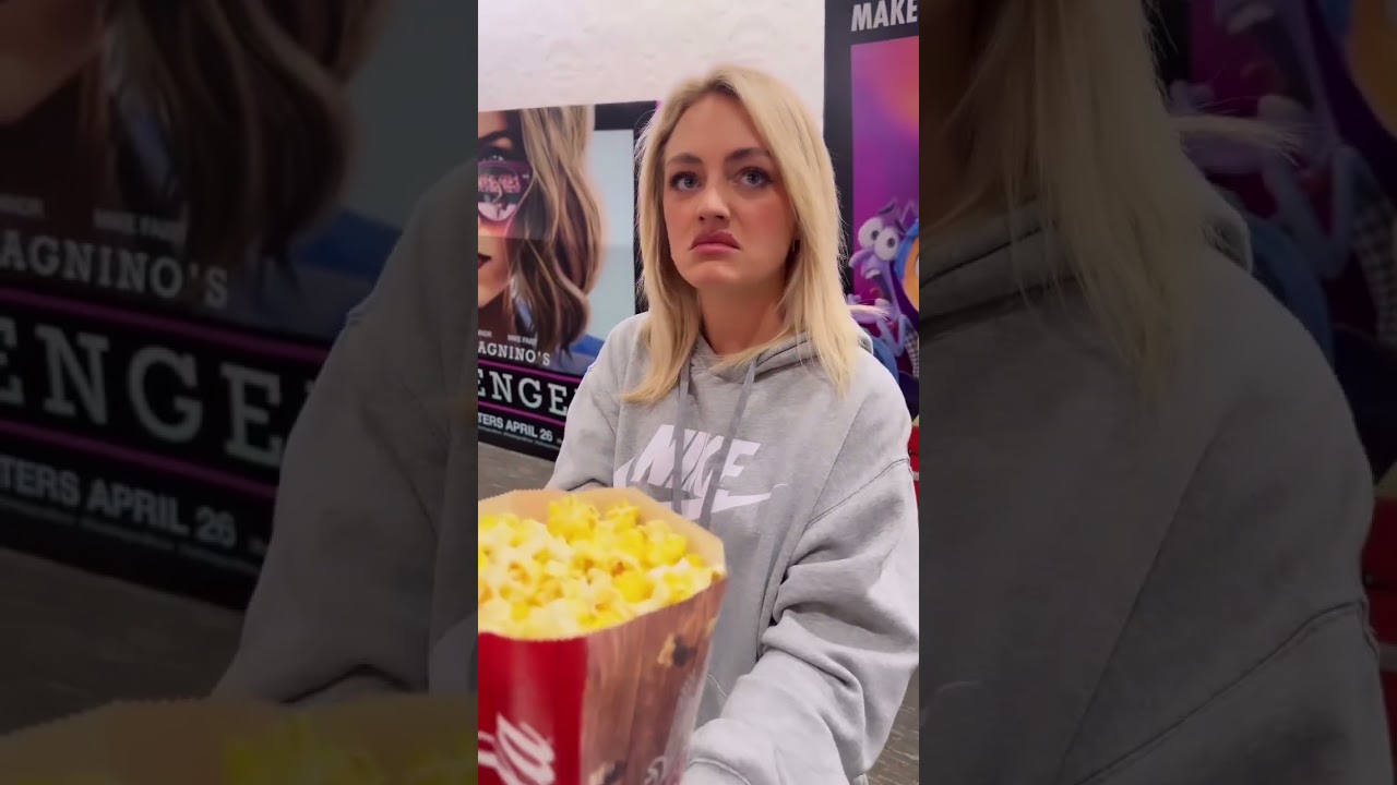 Salt popcorn 😖🇺🇸🇩🇪🎭 #German #comedy #amc #movietheater #viral #germankaren #popcorn