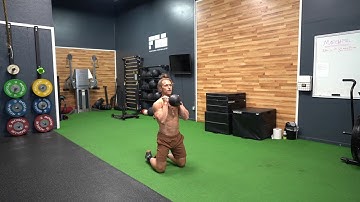 Tall Kneeling Kettlebell Horn Bicep Curl