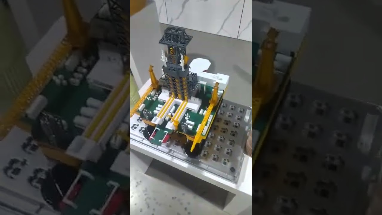 3D printed model of offshore drilling platform 