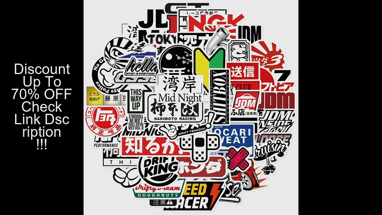 50Pcs Japanese Street Harajuku Department Stickers Decoration Scrapbook Laptop Notebook Cartoon Suit