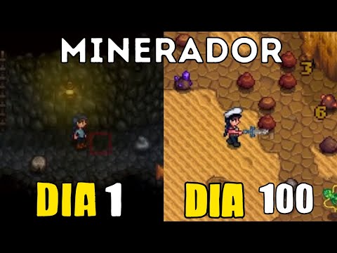 joguei 100 DIAS no Stardew Valley como um MINEIRO