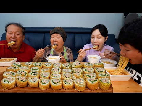 (Ripe Kimchi <strong>Gimbap</strong> with Tuna) 요리&amp;amp;먹방!! - Mukbang eating <strong>show</strong>