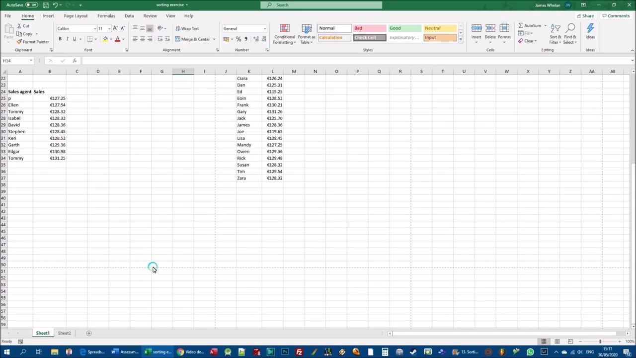 13 Skills For Work Microsoft Excel Sorting And Printing YouTube 13 skills for work microsoft excel sorting and printing youtube