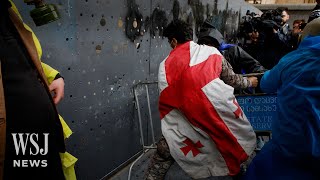 Clashes Outside Georgian Parliament as ‘Foreign Agents’ Bill Approved | WSJ News by WSJ News 31,540 views 1 day ago 2 minutes, 8 seconds