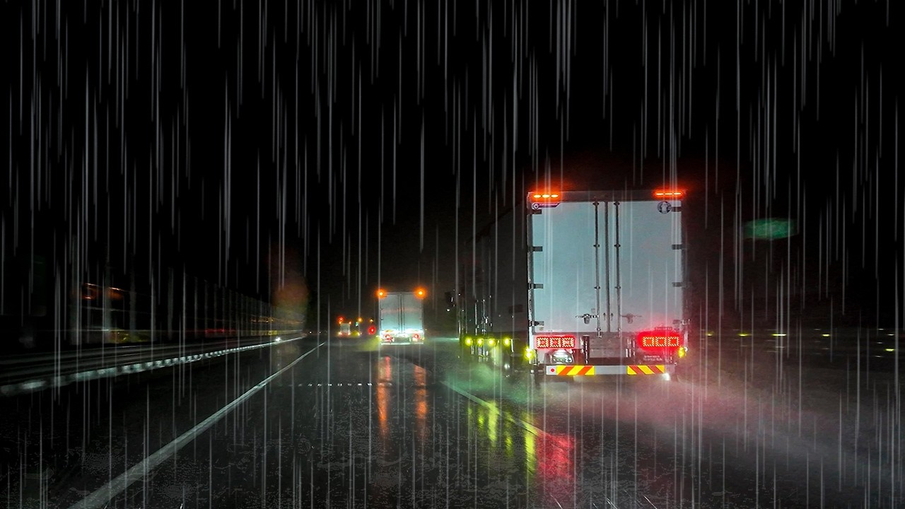☔️Heavy Rain Highway Drive|Drift into Sleep (Real Footage, Not AI)