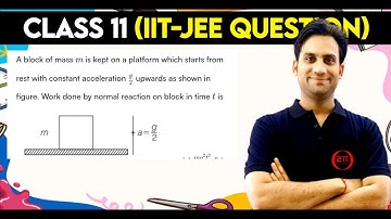 A block of mass m is kept on a platform which starts from rest with constant acceleration g/2 upwar