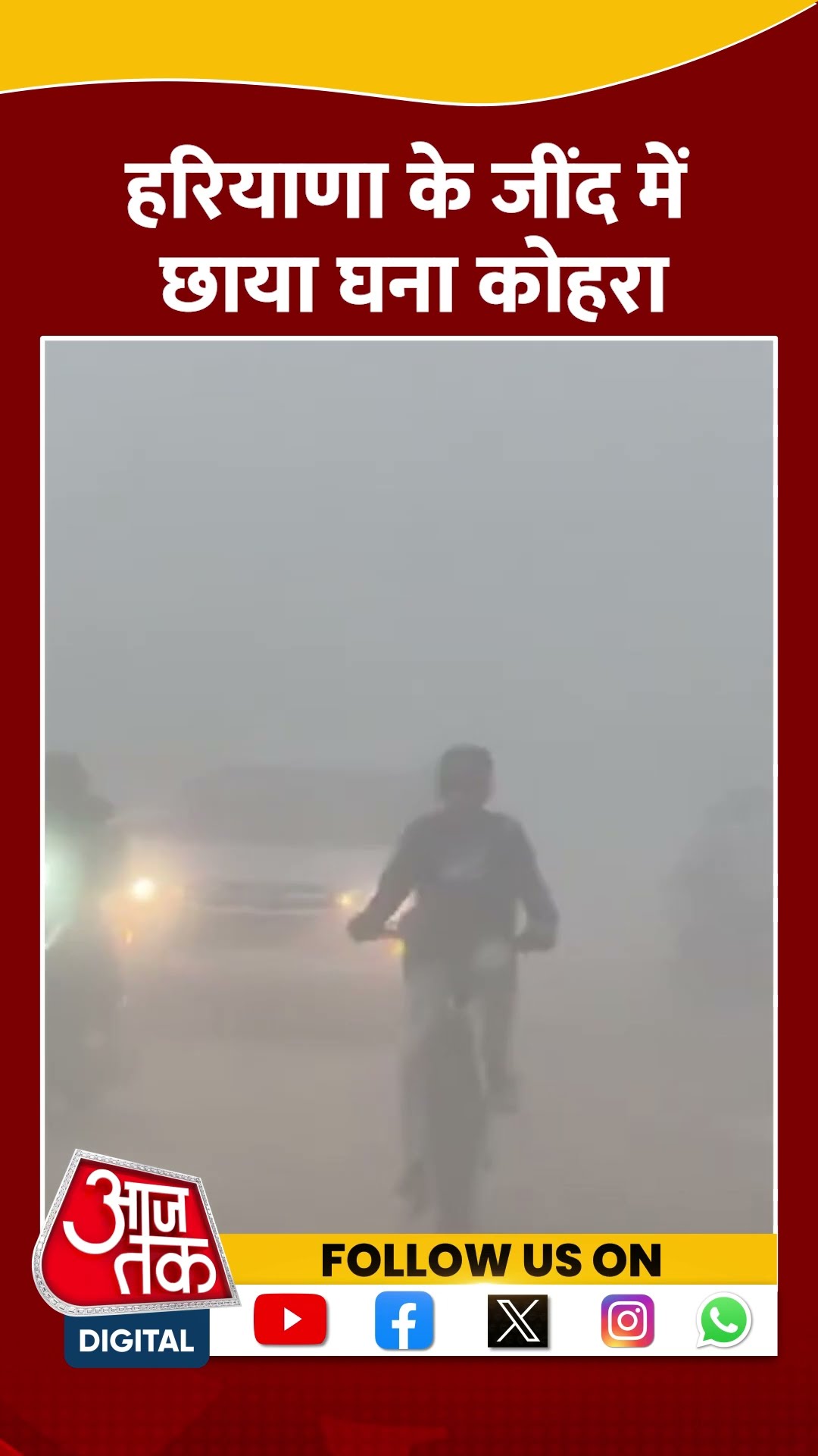 Haryana Weather: Jind में सुबह छाई घने कोहरे की परत | #shorts #shortvideo