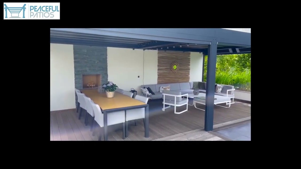 Modern Aluminum Pergola Kits - Motorized Louvers