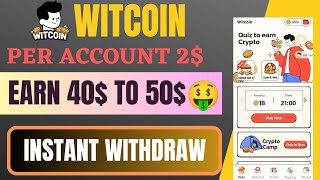 🔥Witcoin Mining App Loot || Earn 40$ To 50$ Per Day 🤑|| Witcoin Live Withdraw Proof screenshot 4