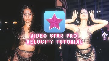 how to make a smooth velocity edit on video star pro!