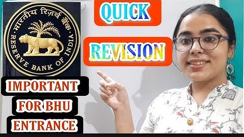 RBI RELATED IMPORTANT QUESTIONS| #BHUENTRANCE2021 #bhuentranceexam #bhu_admission @BHUInfopedia
