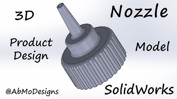 Cap with Nozzle. 3D Design. SolidWorks.             #shortvideo  #3ddesign #cap #nozzle