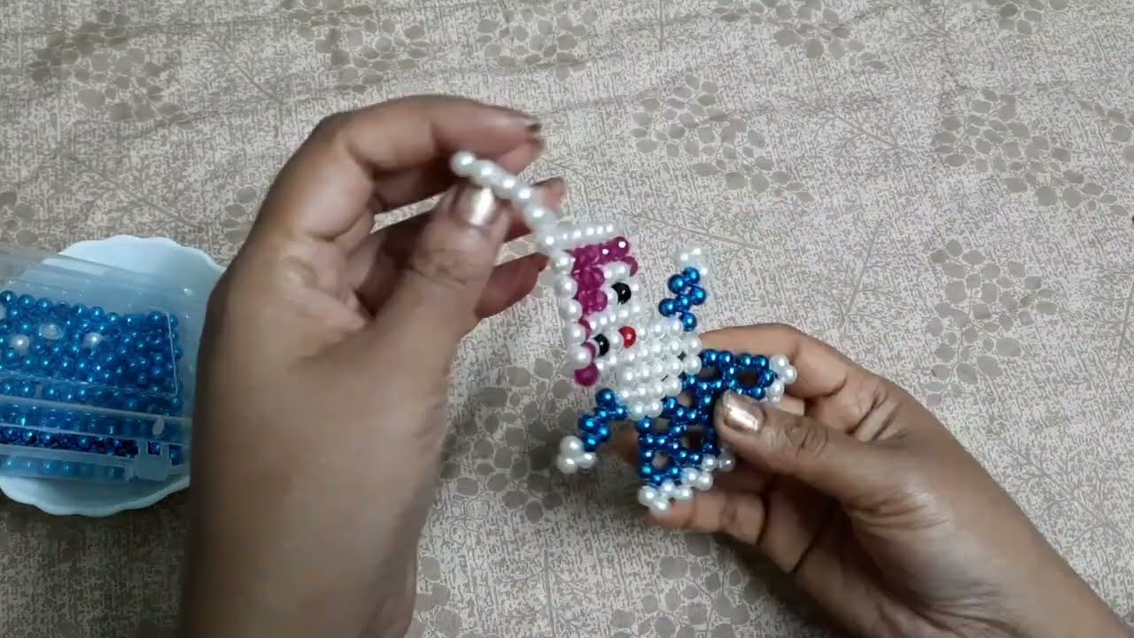 New  Beaded Doll Wall Hanging  // Beads Key Chain  Making  // Pearl  Beads / Moti craft