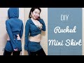 DIY Ruched Mini Skirt for belly dance &amp; yoga!