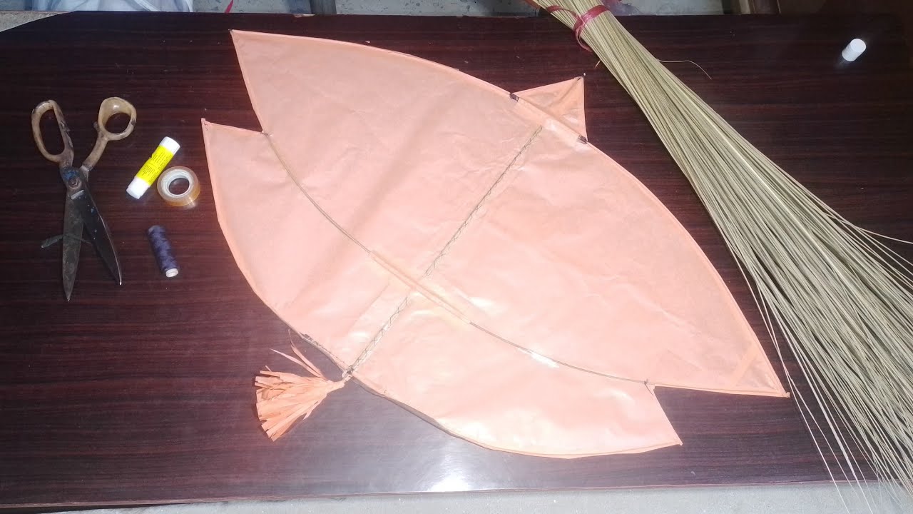 Patangchal Pattern homemade patang | Patang Tutorial | Patang making | Patang banane ka ...