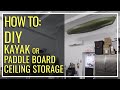 How To: Home Made Kayak Storage Hoist - Hanging a Kayak in a Garage - Cheap and Easy! - DIY