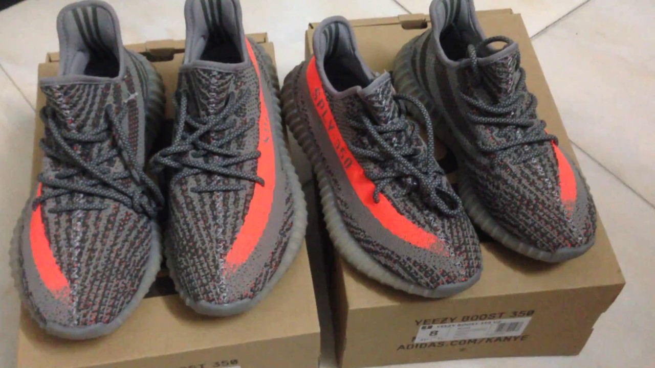 Comparison The Different Pattern Of Yeezy Boost 350 V2 size 8 and size ...