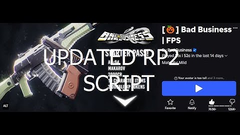 Roblox Bad Business UPDATED Ready Player 2 script [Roblox Exploiting]