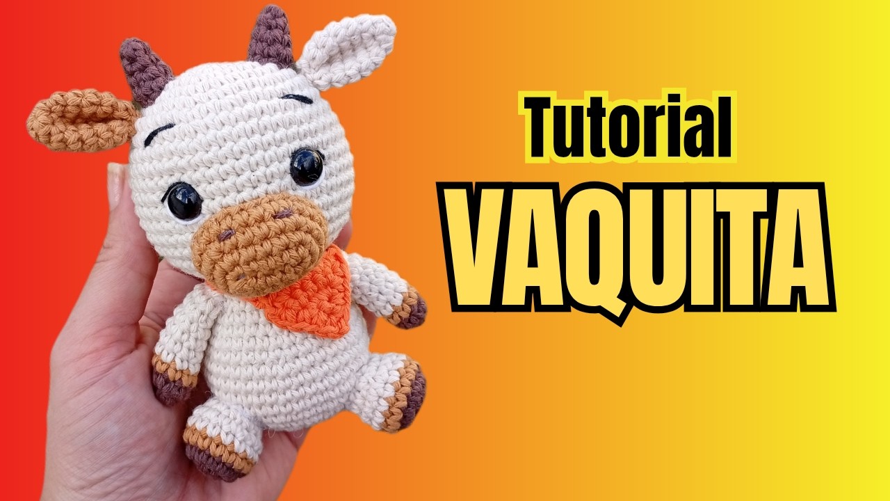 Cómo tejer una VACA AMIGURUMI fácil 🐮 | Paso a paso | Colección mini animalitos de la granja