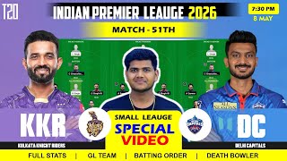 DC vs KKR Dream11 Team Prediction || Delhi Capitals vs Kolkata Dream11 Prediction || 51ST IPL Match screenshot 5
