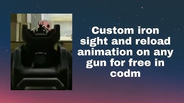 Custom iron sight and reload animation on any gun in CODM | Blazing Ghost #codm