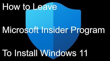 Leave Windows Insider Program to  install windows 11