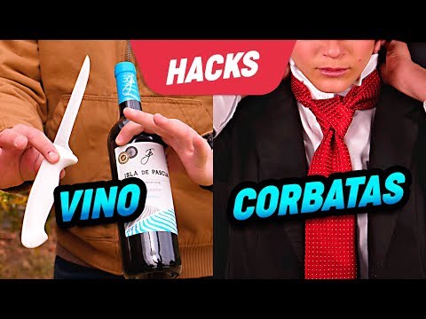 Hacks para abrir una botella de vino y hacer un nudo de corbata
