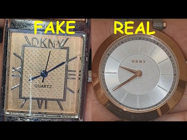 DKNY Watch real vs fake. How to spot fake Donna Karan New York Timewear 