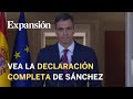 "He decidido seguir": Vea la declaración completa de Pedro Sánchez image
