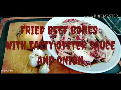 Simple fried beef ribs with onion and tasty sauce - YouTube