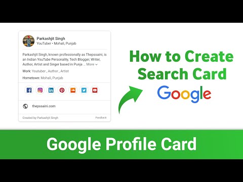 How To Create Google Profile Card - Google Search Card Kaise Banaye - Hindi