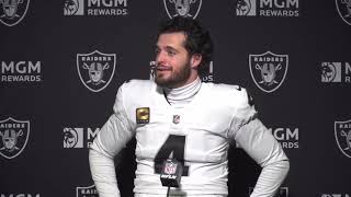 Derek Carr Post Game Interview After Upsetting Loss vs Bengals in Playoffs