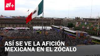 Desde el Aire: El Zócalo Ya Está al 50% de su Capacidad a Horas del México vs Chequia
