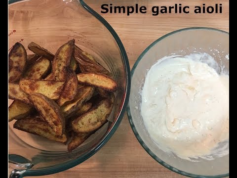 Quick and easy garlic aioli (from scratch!)