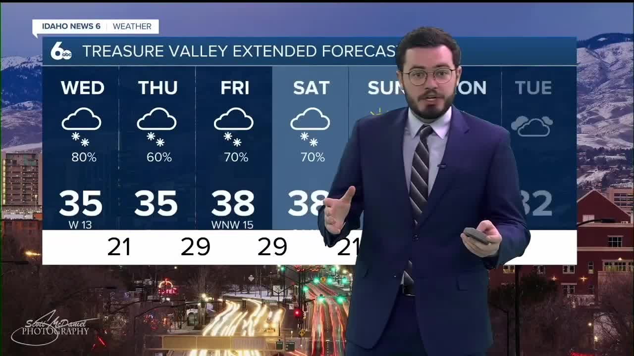 Snow is on its way after first wave of precipitation hits - YouTube
