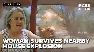 FULL INTERVIEW: Woman survives nearby house explosion, saved by Christmas tree