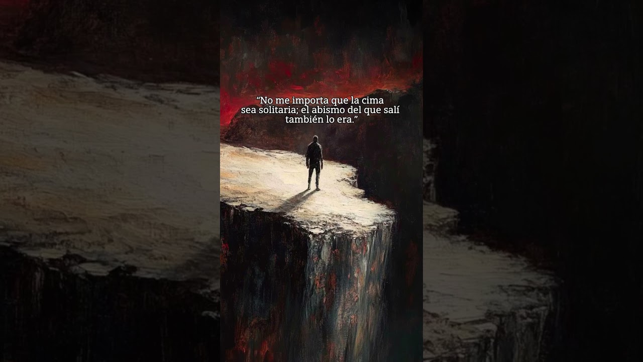 “ La soledad de la cima duele menos que él abismo”
