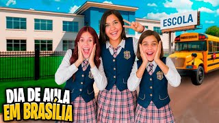 24H DE TUDO QUE FIZEMOS EM UM DIA DE AULA *Recebemos visita e fomos ao shopping de pijama 